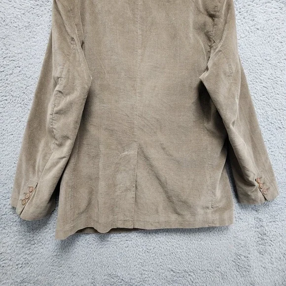 Vintage Royal Air Force RAF Blazer Mens 46R Brown 100% Cotton Waffle Knit Jacket - Picture 12 of 16